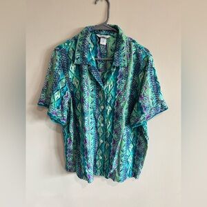 Koret Button-Up Short Sleeve Multi-Print unisex Size XL